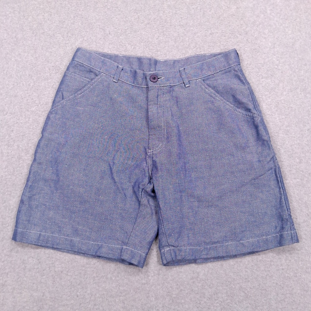 Jungmaven Tydes Shorts Mens Small Blue Hemp Cotton Blend Sustainable Made in USA